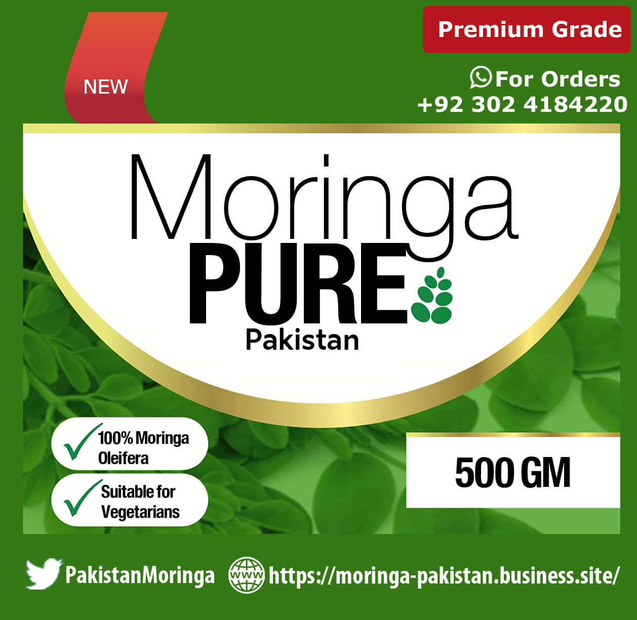Moringa Oleifera 500gm- Moringa Pure