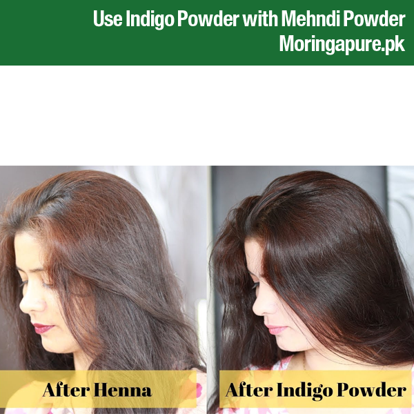 results henna powder with indigo powder